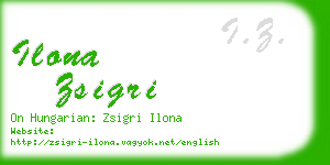 ilona zsigri business card